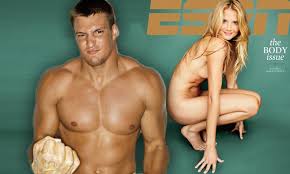 Evander kane became the latest sharks player to bare (almost) all for espn the magazine's body issue. Espn S Body Issue 2012 Tennis Star Daniela Hantuchova And Nfl Hunk Rob Gronkowski Pose Nude Daily Mail Online