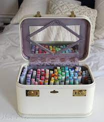 How To Use Vintage Cases For Organized Art Marker Storage Art Supplies Storage Art Supply Organization Marker Storage