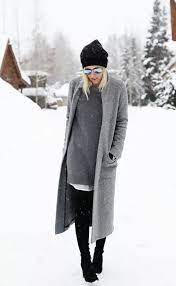 Winter Chic Fashion Winter Fashion Long Grey Coat