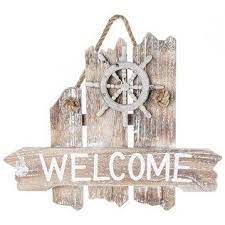 Nautical Welcome Wood Wall Plaque Shop Hobby Lobby Beach Wall Decor Nautical Wall Decor Wood Wall Plaques