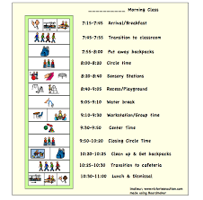Example Of A Visual Schedule Social Skills Autism Autism
