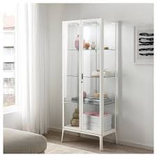 Milsbo Glass Door Cabinet White 28 3 4x68 7 8 With Images Glass Cabinet Doors