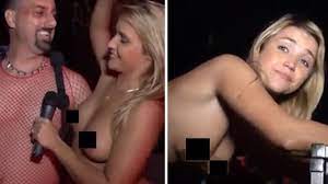 Naked News presenter Jenny Scordamaglia gets whipped in X