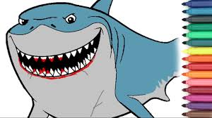 Select one of 1000 printable coloring pages of the category disney. Finding Nemo Shark Bruce Coloring Page For Kids Youtube
