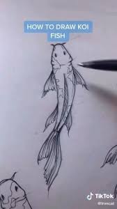 How To Draw Koi Fish By Trvncat On Tiktok Art Drawing Tutorial For Drawing Koi Fish Koi Fish Drawing Tutorial Draw Koi Fish Drawing Fish Drawings Koi Art