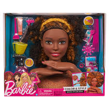 Barbie Color Style Deluxe Styling Head Curly Hair Walmart Com In 2020 Barbie Styling Head Curly Hair Styles Barbie