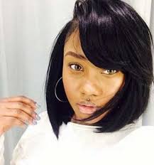 African american hairstyles may vary from short to the sides and the back portion is almost trimmed. Bob With Side Bangs Black Girl Bpatello