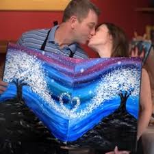 The majority of paint and sip or diy workshops also charge no reservation or rental fee, which makes it that much more feasible. Date Night Idea Couples Painting Party Painting With A Twist