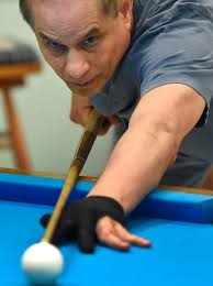 Scenes in the billiards room at the Wickham Park Senior Center