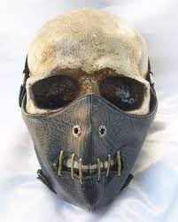 Black Hannibal Lecter Faux Pleather Restraining Face Mask With Etsy In 2021 Steampunk Mask Leather Face Mask Leather Mask