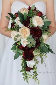 Wedding bouquets pictures burgundy champagne. Highlander Collection 202022 35 280 Burgundy Wedding Flowers Cascading Wedding Bouquets Flower Bouquet Wedding