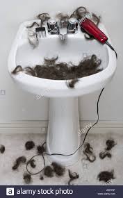 hair and electric razor stock photo