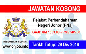 Ketua penolong setiausaha bahagian perumahan : Ohjob Jawatan Kosong Kerajaan Malaysia Jawatan Kosong Pejabat Perbendaharaan Negeri Johor Pnj 29 Disember 2016