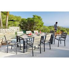 Fauteuil De Jardin En Aluminium Gris Anthracite Table De Jardin Jardins Gris Maison Du Monde