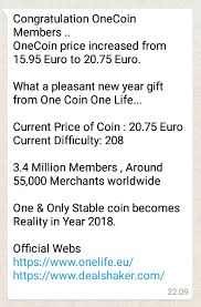 The current coinmarketcap ranking is #1, with a live market cap of $685,197,731,073 usd. Onecoin The Way To Greatness Home Facebook