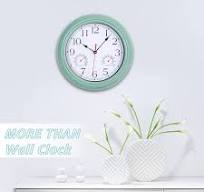 Waterproof Clock Thermometer 12 Inch Outdoor Wall Clock With Thermometer -  Waterproof Quartz Clock For Patio, Pool & Bathroom Clocks For Seniors