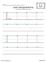Letter L Tracing And Writing Printable Worksheet Color Alphabet Tracing Worksheets Letter Tracing Worksheets Lettering
