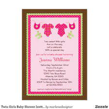 Twin Girls Baby Shower Invitation Zazzle Com Twin Girls Baby Shower Invitations Twins Baby Shower Invitations Baby Shower Invitations For Boys
