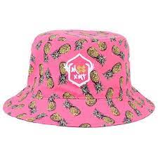 M Xwt Pineapple Print Bucket Hat Pink Bucket Hat Pineapple Print Bucket Hat