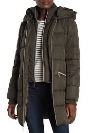 Kensie Pillow Collar Puffer Coat In Olive Modesens