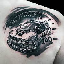 Car tattoos can symbolize these things, or have a deeper meaning to the wearer. 70 Car Tattoos For Men Cool Automotive Design Ideas Car Tattoos Tattoos For Guys Tattoo Designs
