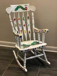 Very Hungry Caterpillar Inspired Chair Eric Carle Classroom Theme Classroom Crafts Rocking Chair
