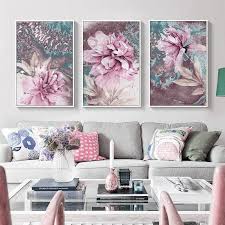 Flowers are one of the most beautiful creations of nature. Modern Pink Abstract Floral Wall Art Pictures Fine Art Canvas Prints Nordicwallart Com