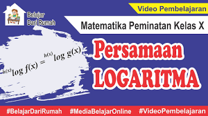 Related posts persamaan logaritma yaitu suatu persamaan yang peubahnya merupakan numerus atau bilangan pokok logaritma.logaritma juga bisa diartikan sebagai operasi matematika yang merupakan kebalikan (atau invers) dari eksponen. Persamaan Logaritma Matematika Peminatan Kelas 10 Oleh M4thlab Youtube