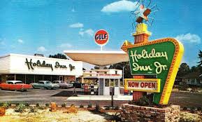 How Cute Holiday Inn Jr Gulf Station In The Background Holiday Inn Vintage Hotels Inn