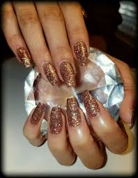 Black And Gold Glitter Coffin Nails Rose Gold Glitter Coffin Nails Gold Glitter Nails Rose Gold Nails Golden Nails