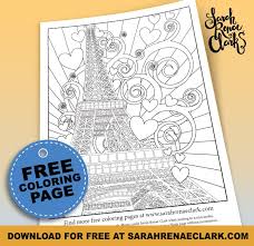 2) click on the coloring page image in the bottom half of the screen to make that frame active. Paris Est L Amour Free Coloring Page Sarah Renae Clark Coloring Book Artist And Designer