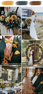 With these burnt orange and teal wedding ideas, be inspired to incorporate this color palette in to your wedding! 7 Awesome Colors That Are Great For A Sunflower Wedding Theme Elegantweddinginvites Com Blog