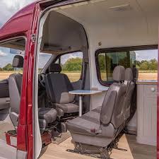 Exterior Shot Of The Volkswagenbus Conversion In A Lwb Crafter 3 Removable Rear Seats Campervan Interior Van Conversion Interior Camper Van Conversion Diy
