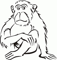 Pictures Of Monkeys To Color Hanging Monkey Drawing Hanging Monkey Monkey Drawing