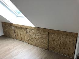 Placards Avec Portes Coulissantes En Osb Osb Cupboard Osb Porte Placard Porte Placard Coulissante