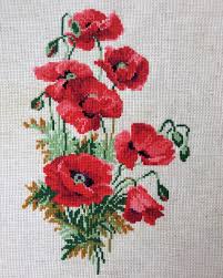 Maki Poppies Cross Stitch Kanavice Kanaviceler Tig Isleri