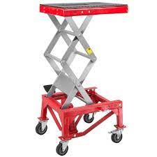 Stark 300 Lbs Mini Lift Hoist Motorcycle Atv Bike Hydraulic Scissor Jack With Wheels 96061 The Home Depot Scissor Jacks Motorcycle Dirt Bike Lifts Hoists