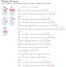 Eagles Witchy Woman On Ukulele I Have A Tutorial On My Site On How To Play This Ukelele Songs Ukulele Ukulele Songs