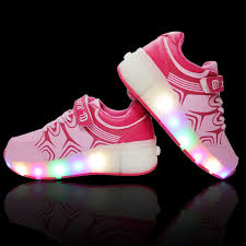 Vmate Pink Kid Boy Girl Led Light Up Roller Wheel Sneaker Shoes Continue To The Product At The Image Link This Is Kid Shoes Roller Skate Shoes Girls Shoes