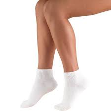 Truform Ankle Socks Extra Soft Cushion Padding White Medium Walmart Com Ankle Compression Socks Compression Socks Diabetic Socks