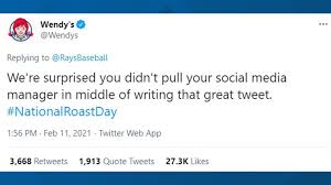 Then vote for it at the page end. Tampa Bay Rays Get Roasted By Wendy S On Twitter Wtsp Com