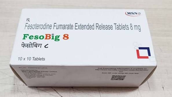 Fesobig Fesoterodine Fumarate 8mg ER Tablets, Packaging Type: Stripe at ₹ 306/strip in Anjangaon
