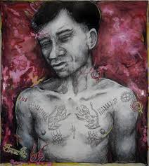 Tattooed Man in a Dream by Ana Hanson Art in Melbourne