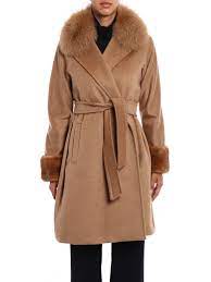 Max mara manuela camel hair coat. Max Mara Nemi Fur Trimmed Camel Coat Knee Length Coats 1086127301