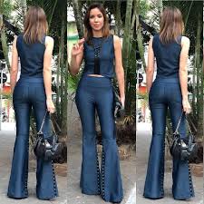 Calça De Couro Boca De Sino Pin De Simone Aparecida Em Calcas Especiais Calcas Flare Roupas Calca