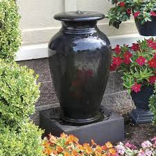 Modern, traditional, eclectic, rustic, glam, farmhouse, country Enchanted Garden 38 5 Tuscan Jar Outdoor Water Fountain At Menards