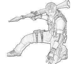 A full list of weaponry for resident evil 4, including details of weapons, weapon parts and ammunition. Printable Resident Evil Leon S Kennedy Skill Coloring Pages Resident Evil Leon Resident Evil Anime Resident Evil