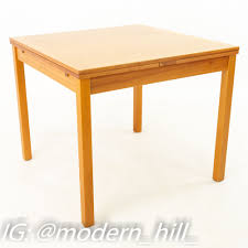 Ansager Mobler Mid Century Square Expanding Hidden Leaf Dining Table In 2020 Dining Room Furniture Modern Dining Table Price Mid Century Modern Dining Room