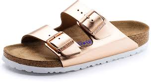 Birkenstock Soft Footbed Vs Regular Review Birkenstock Arizona Soft Footbed Metallic Copper Leather Sole Provisions