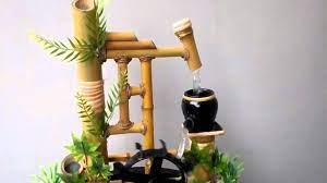 Tentunya kerajinan dari bambu akan menghasilkan sesuatu yang unik dan bagus, anda. Miniatur Air Mancur Bambu Cendani Cagunan Youtube